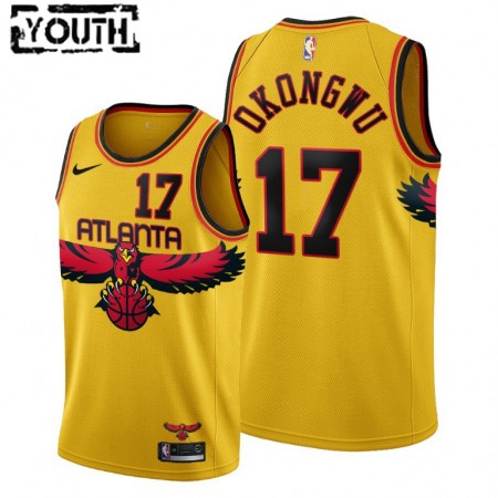 NBA Børn Trøje Atlanta Hawks Onyeka Okongwu 17 Nike 2021-22 City Edition Throwback 90s Swingman